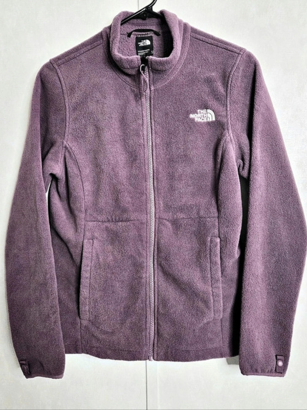 The North Face Women's Size M Fleece Zip Front Jacket Purple Stand Collar